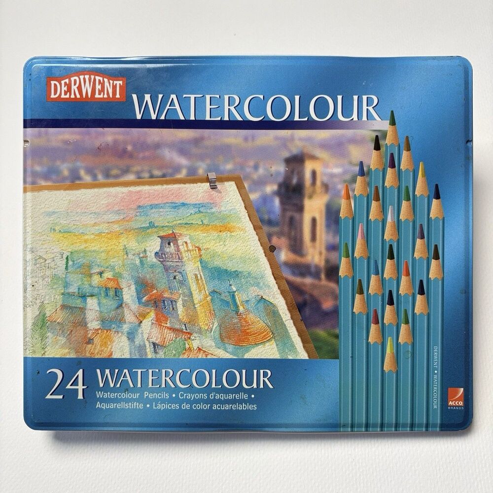 Derwent Watercolor Pencils - Gently Used - 23 of 24 Pack See Listing For Colors